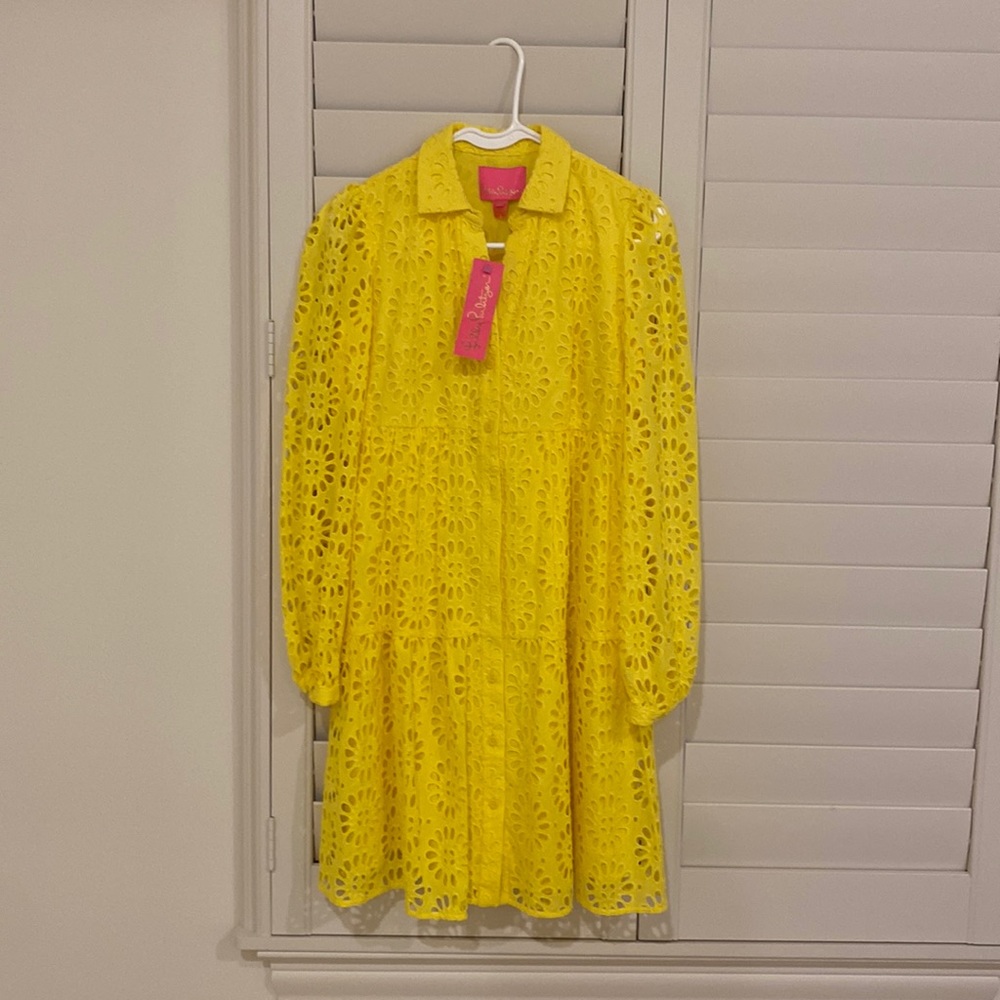 Lily Pulitzer yellow eyelet dress